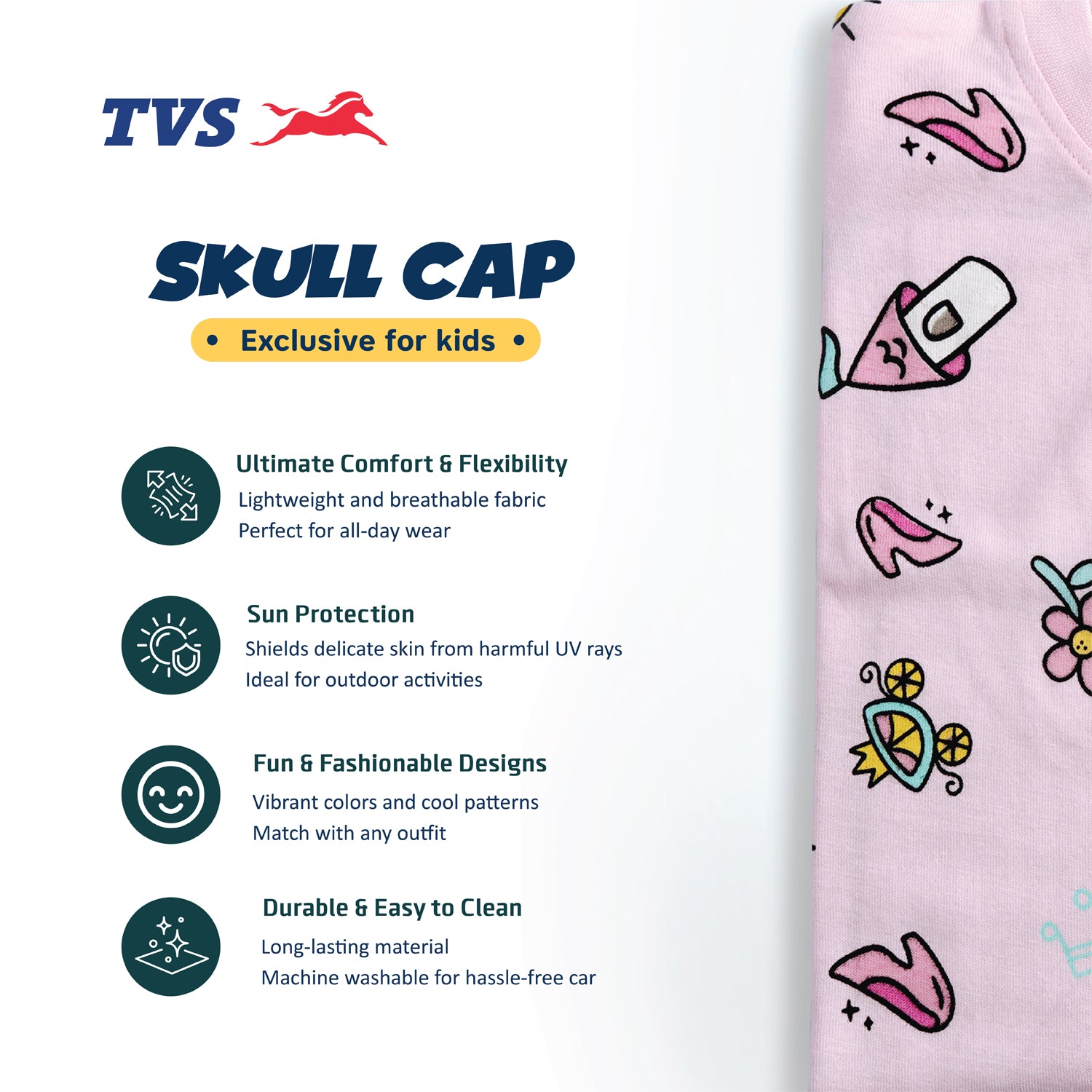 TVS Skull Cap for Kids